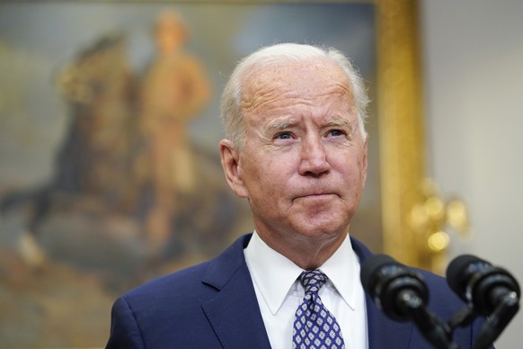 President Joe Biden speaks about the situation in Afghanistan from the Roosevelt Room of the White House in Washington, Tuesday, Aug. 24, 2021. (AP Photo/Susan Walsh)
Joe Biden