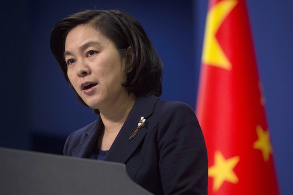 FILE - In this Jan. 6, 2016, file photo, Chinese Foreign Ministry spokeswoman Hua Chunying speaks during a briefing at the Chinese Foreign Ministry in Beijing. China has denied an accusation by U.S. P ...