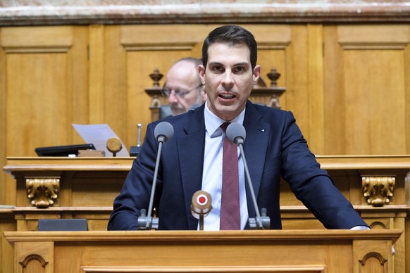 Thierry Burkart, FDP-AG, spricht an der Fruehlingssession der Eidgenoessischen Raete, am Donnerstag, 8. Maerz 2018 im Nationalrat in Bern. (KEYSTONE/Anthony Anex)