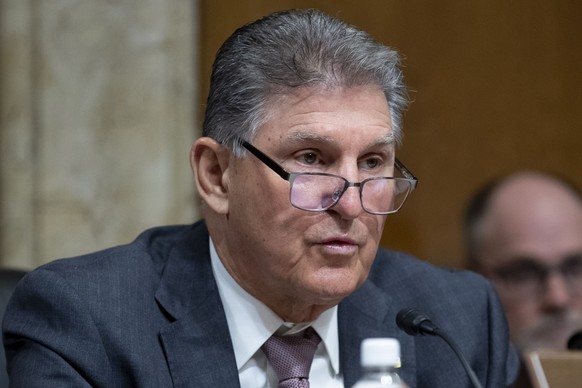 epa10604420 Chairman of the Senate Energy and Natural Resources Committee Democratic Senator from West Virginia Joe Manchin attends the Senate Energy and Natural Resources Committee hearing on...