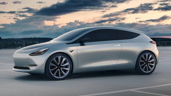So könnte ein künftiger Kleinwagen von Tesla aussehen.