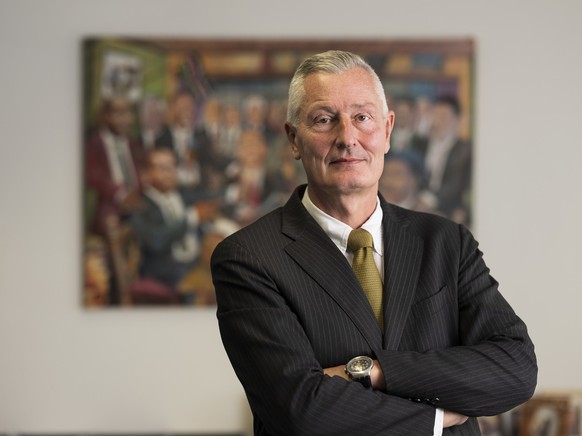 Jacques Pitteloud, Swiss ambassador to the United States, poses for a photograph at the Directorate for Resources, DR, of the Federal Department of Foreign Affairs, FDFA, in Bern, Switzerland, on Janu ...