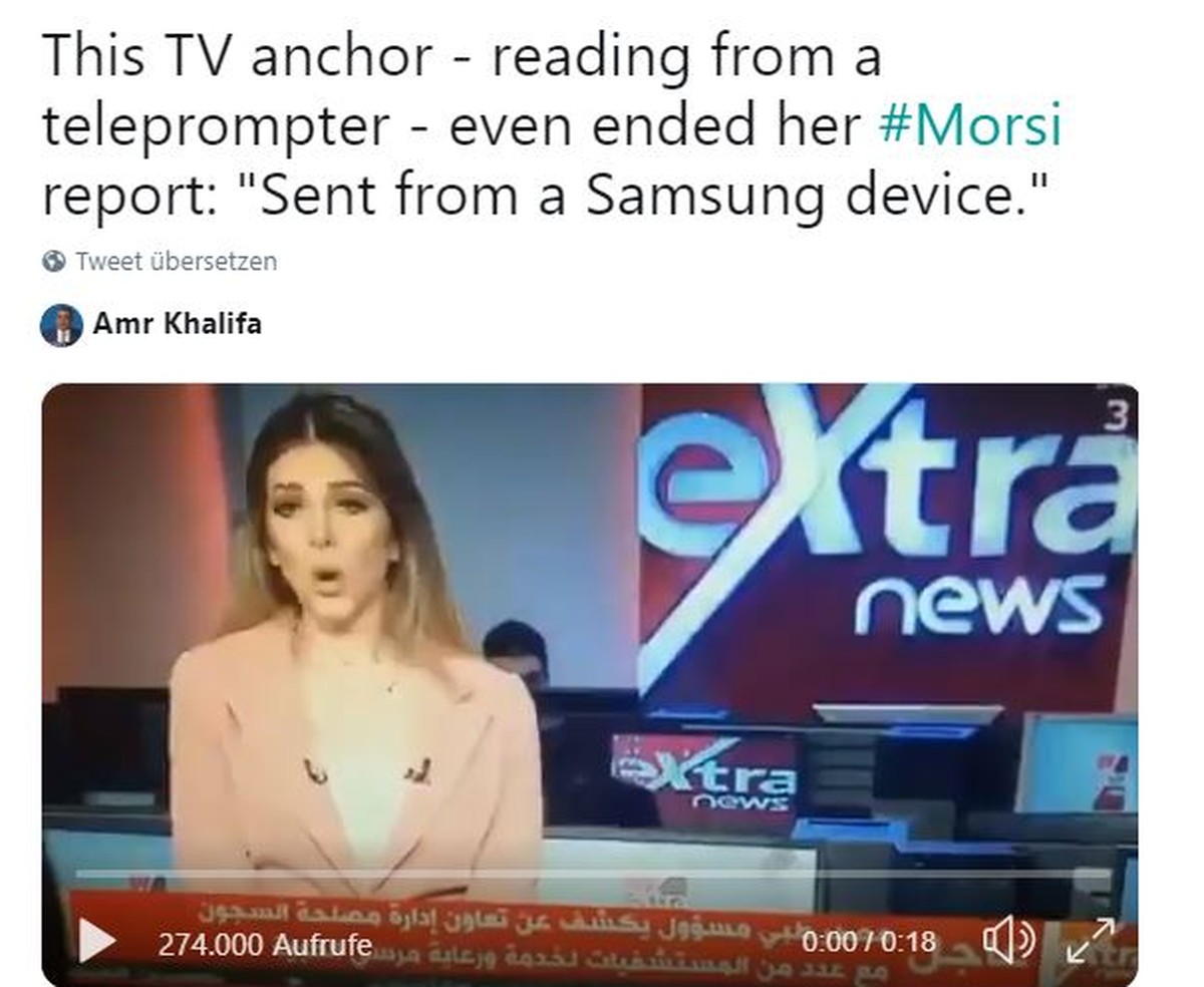 Wenn du einen Satz zu viel vom Teleprompter abliest ...