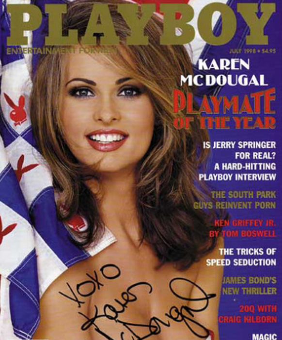 McDougal war 1998 auf dem Playboy-Cover.