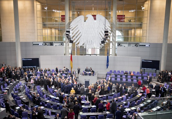 Das Parlament in Deutschland bei der Abstimmung zum neuen Asylgesetz.