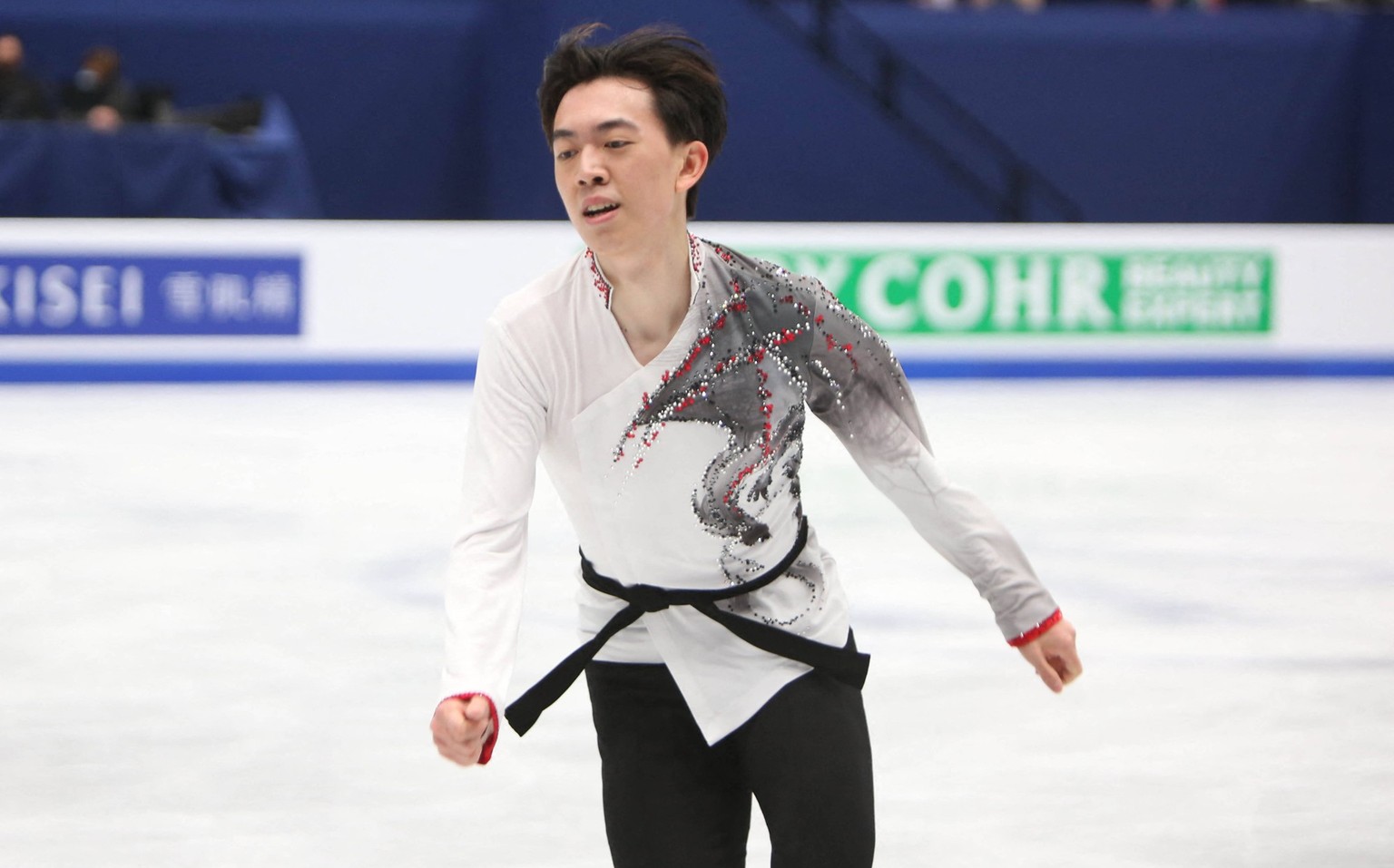 World Figure skating, Eiskunstlauf Championships - Montpellie Vincent Zhou of USA during the ISU World Figure Skating Championships 2022 on March 26, 2022 at the Sud de France Arena in Montpellier, Fr ...