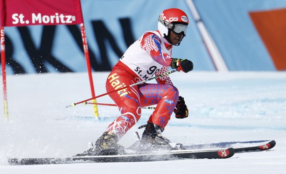 Alpine Skiing - FIS Alpine Skiing World Championships - Women&#039;s Giant Slalom - St. Moritz, Switzerland - 16/2/17 - Haiti&#039;s Celine Marti in action. REUTERS/Denis Balibouse