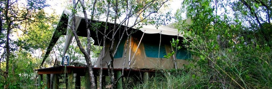 Eine Unterkunft im&nbsp;Siyafunda Bush Camp.