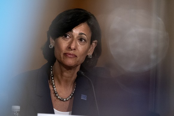 epa09355165 Rochelle Walensky, director of the U.S. Centers for Disease Control and Prevention (CDC), speaks during a Senate Health, Education, Labor, and Pensions Committee hearing at the Dirksen Sen ...