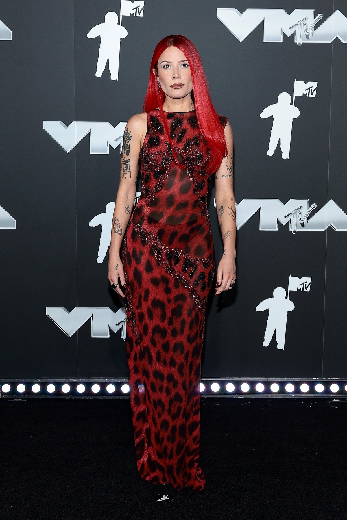 ELMONT, NEW YORK - SEPTEMBER 11: Halsey attends the 2024 MTV Video Music Awards at UBS Arena on September 11, 2024 in Elmont, New York. (Photo by Dimitrios Kambouris/Getty Images)