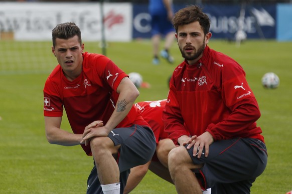 Granit Xhaka und Admir Mehmedi sind Hitzfelds Favoriten auf den Platz als hängende Spitze.