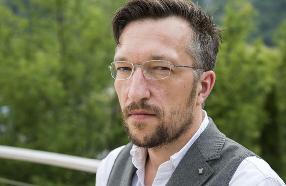 Lukas Baerfuss am 20. Internationalen Literaturfestival Leukerbad am Samstag, 4. Juli 2015, in Leukerbad. Zu seinem Jubilaeum hat das Literaturfestival zusaetzlich unter dem Titel &quot;Perspektiven:  ...