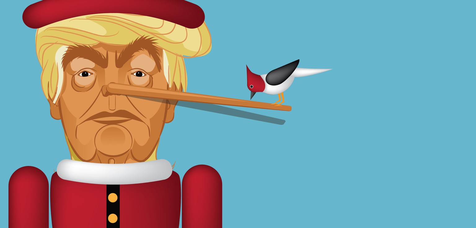 Ein bodenloser Pinocchio: Donald Trump.