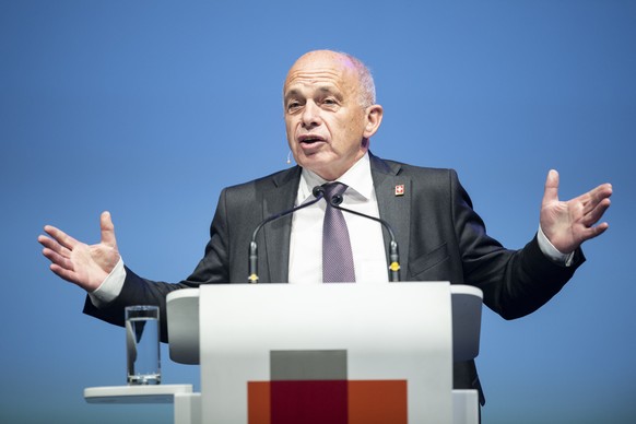 Bundespraesident Ueli Maurer, Vorsteher des Eidgenoessischen Finanzdepartements, spricht am &quot;Tag der Wirtschaft 2019&quot; von economiesuisse, aufgenommen am Freitag, 9. September 2019 in Zuerich ...