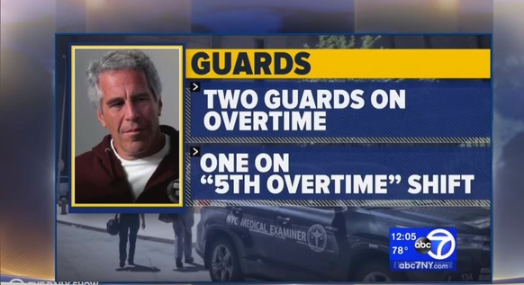 Die Wächter in Epsteins Gefängnis waren überarbeitet.
