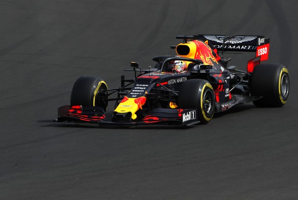 Red Bull driver Max Verstappen of the Netherland&#039;s steers his car during qualification before the Hungarian Formula One Grand Prix at the Hungaroring racetrack in Mogyorod, northeast of Budapest, ...