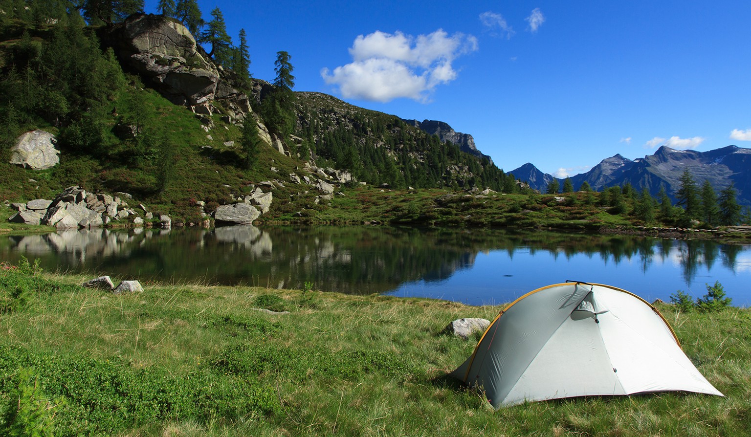 Was man auf diesem Bild nicht sieht: Camping in der Schweiz boomt.
