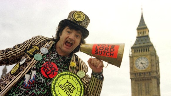 Screaming Lord Sutch und seine Official Monster Raving Loony Party. Politik grossbritannien