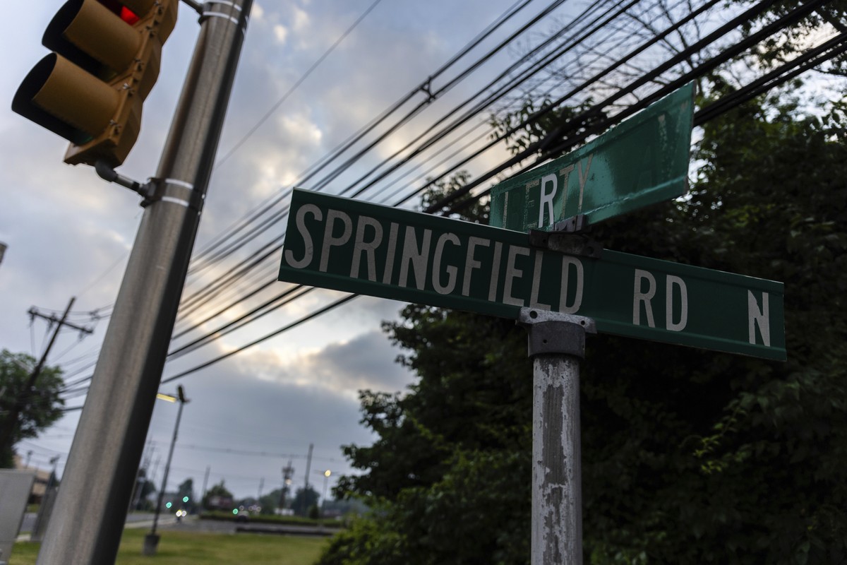 The Liberty Avenue and Springfield Road North street sign stands near the Bed Bath &amp; Beyond corporate headquarters building in Union, N.J., Wednesday, June 5, 2024. An Associated Press analysis fo ...