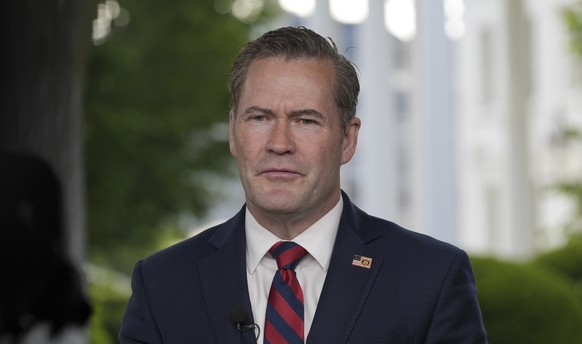 National Security Advisor Mike Waltz speaks during a television interview at the White House, Thursday, May 1, 2025, in Washington. (AP Photo/Alex Brandon)
Mike Waltz