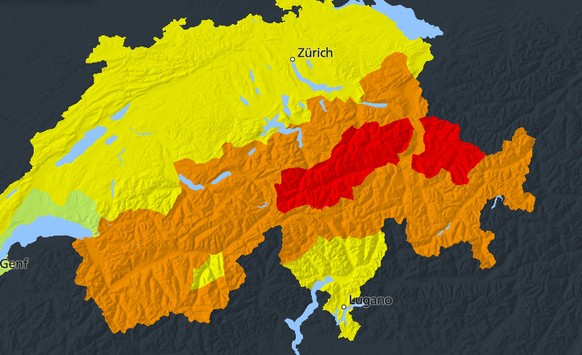 Wetterwarnung MeteoSchweiz, 21. Dezember 2023