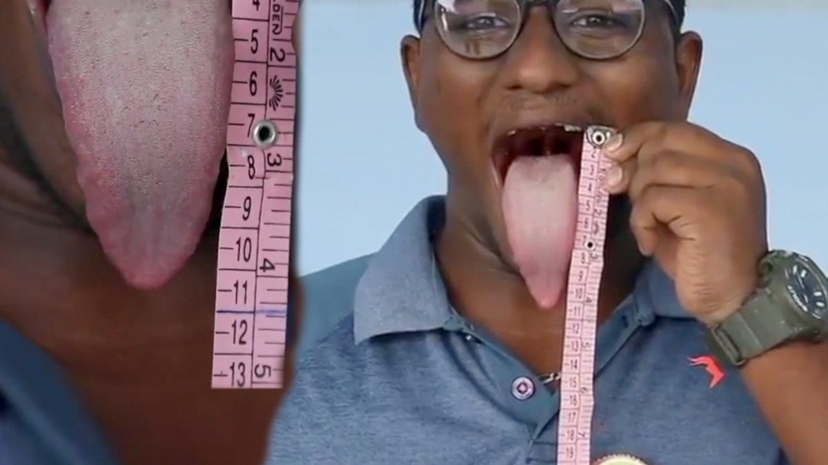 Dieser Inder hat die längste Zunge