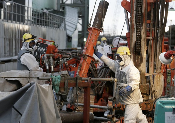 Arbeiter im Unglücks-AKW Fukushima.