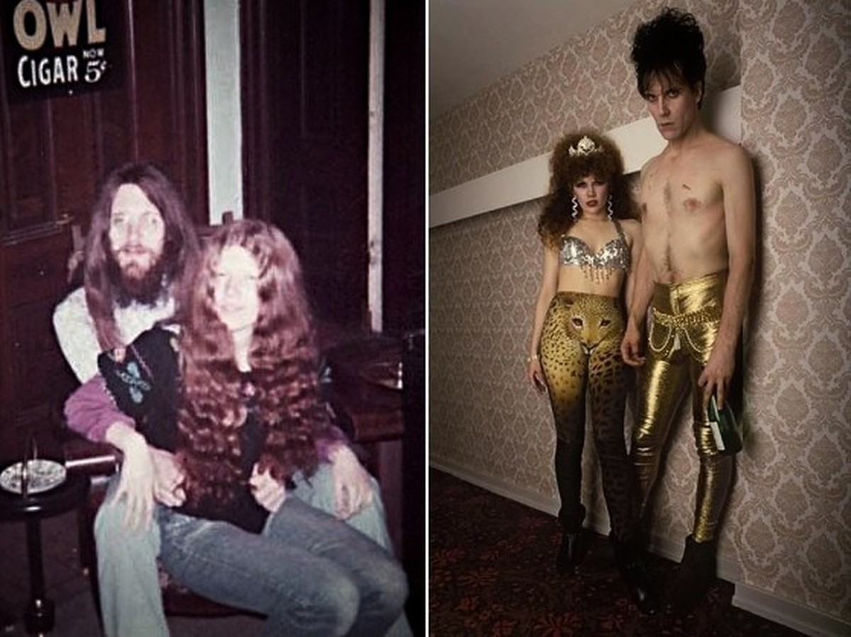 Lux Interior and Poison Ivy of The Cramps before (l.) and after (r.) punk. 

https://www.reddit.com/r/OldSchoolCool/comments/ynpcks/poison_ivy_lux_interior_of_the_cramps_1981/