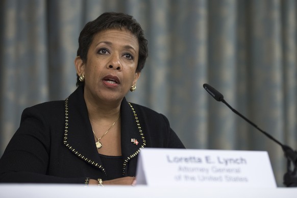 Zuerich, 14.9.2015, Justiz, Fussball, Medienkonferenz, die US Generalbundesanwaeltin Loretta Lynch informiert zum Stand der Ermittlungen gegen die FIFA. (Dominik Baur/EQ Images)