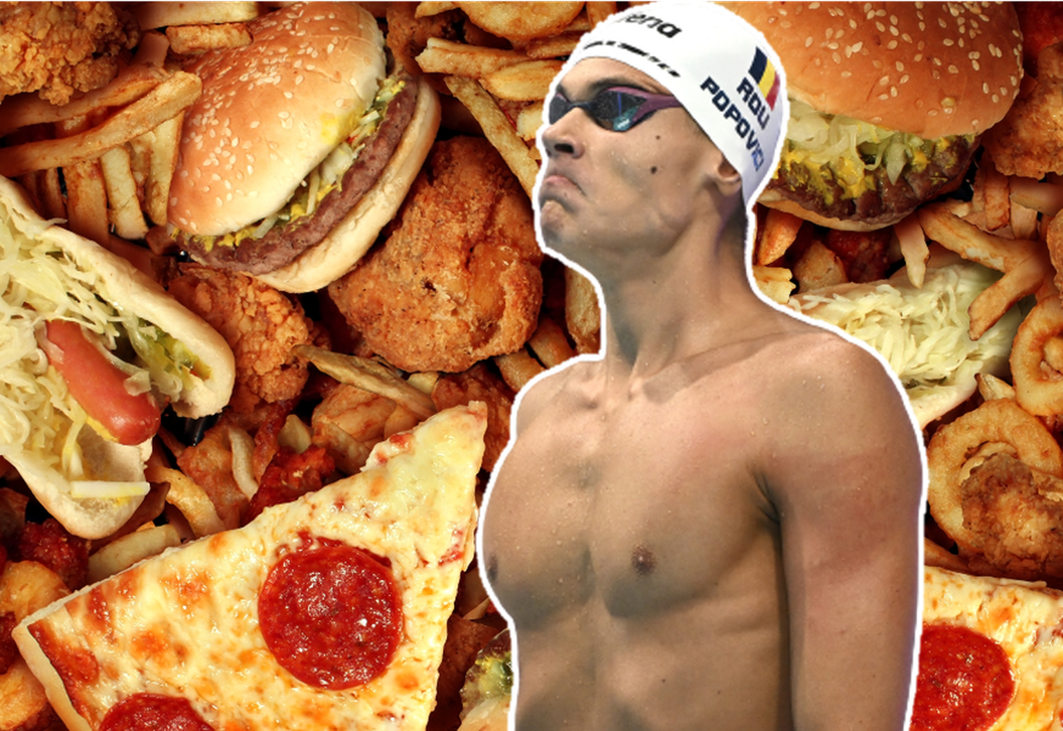 Junk-Food ist bei Schwimmern extrem beliebt.