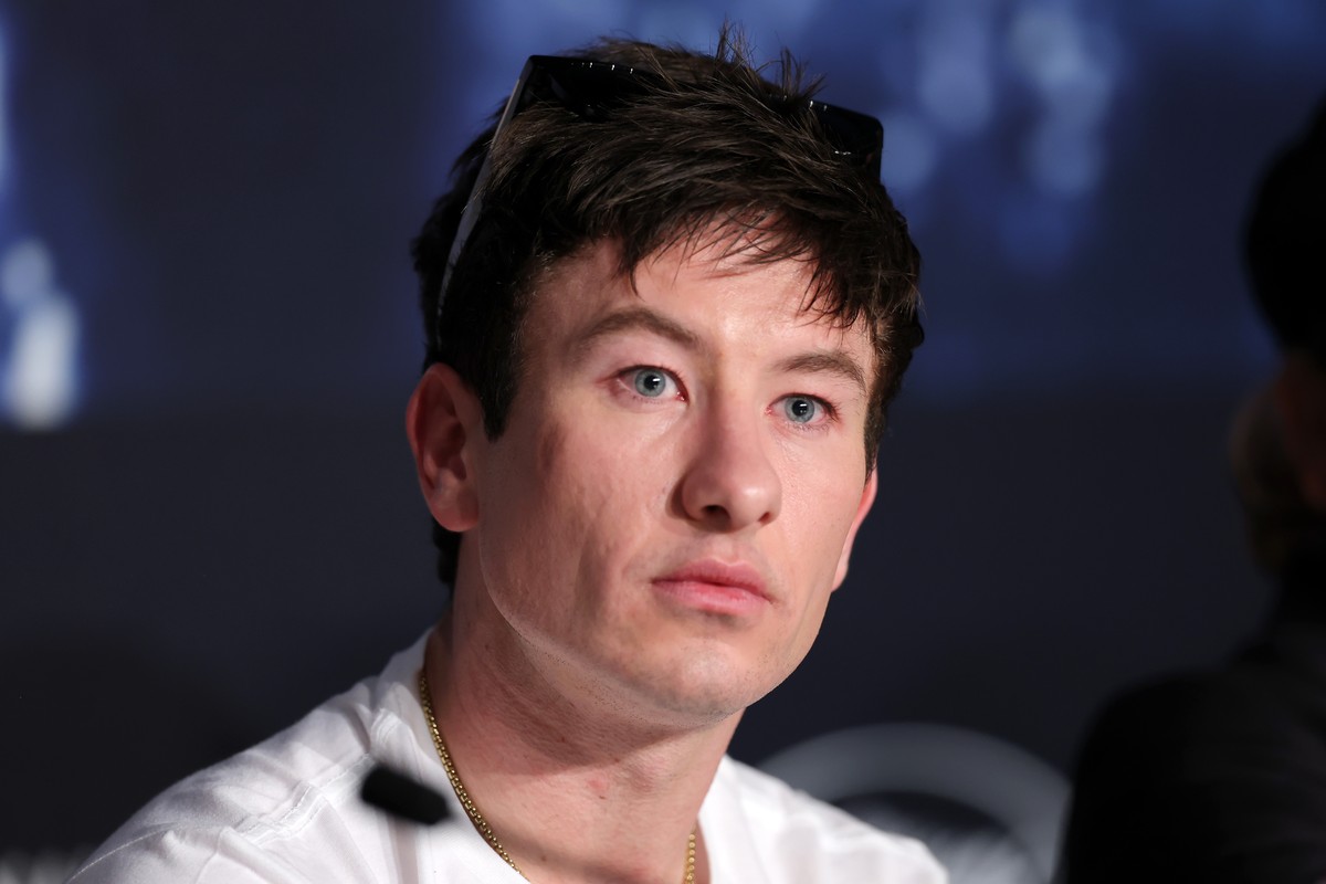 epa11347527 Actor Barry Keoghan attends the press conference for 'Bird' during the 77th annual Cannes Film Festival, in Cannes, France, 17 May 2024. The movie is presented in competition of  ...