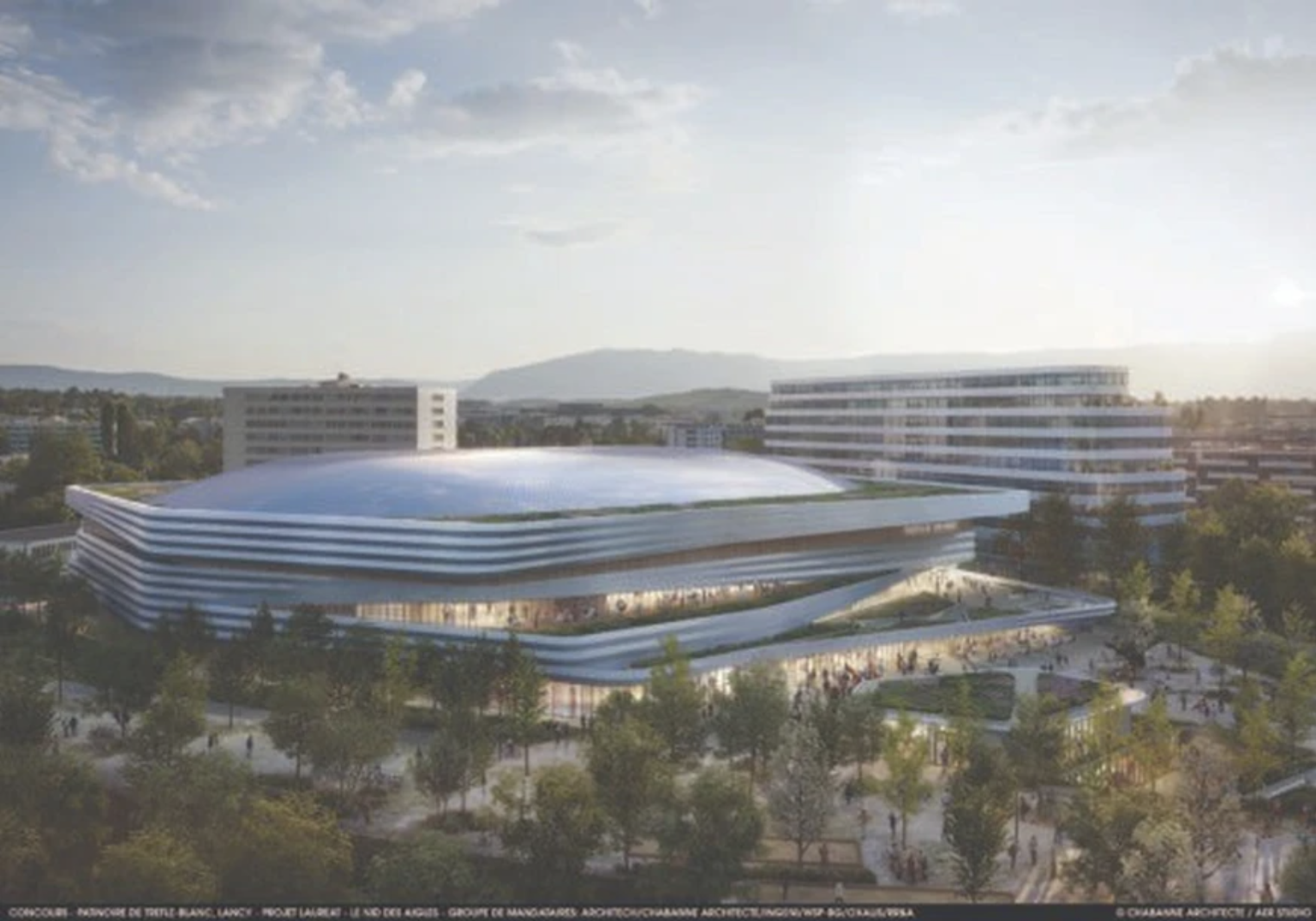 So soll das neue Eishockey-Stadion von Genf-Servette HC aussehen.