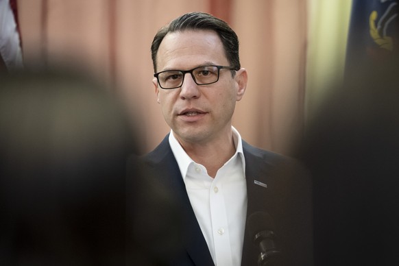 Democratic Governor of Pennsylvania Josh Shapiro speaks at a press conference in Philadelphia, Thursday, Feb. 16, 2023. Shapiro says he will not allow Pennsylvania to execute prisoners while in office…