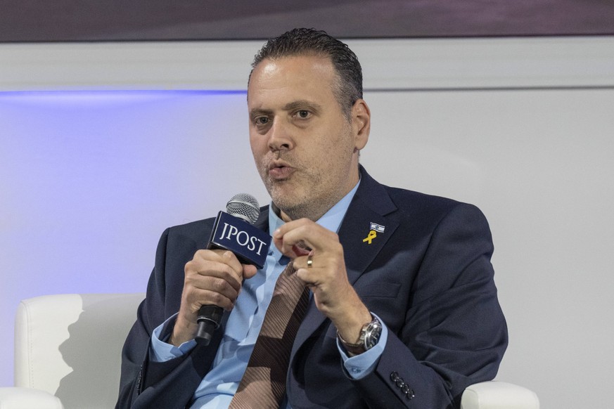 New York 2025 Jerusalem Post Conference Minister of Culture and Sports of Israel Miki Zohar speaks on stage during Annual 2025 Jerusalem Post Conference at The Pierre, A Taj Hotel in New York on May 1 ...