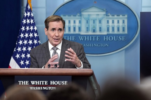 National Security Council spokesman John Kirby speaks during the daily briefing at the White House in Washington, Thursday, October 8.  August 26, 2023. (AP Photo/Susan Walsh) John Kirby