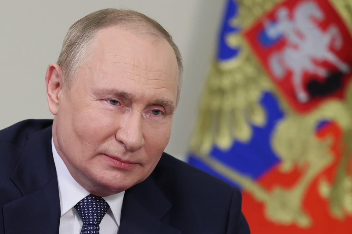 Russian President Vladimir Putin speaks as he takes part in the opening ceremony of new healthcare facilities in several regions of Russia via a videoconference in St. Petersburg, Russia, Saturday, Ju ...