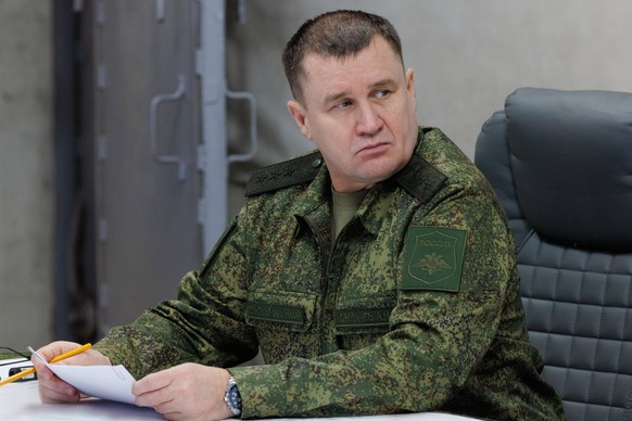 Russia: Defence Minister Shoigu inspects Russian Army Gour Centre troops RUSSIA - FEBRUARY 22, 2024: Russian Army Lt Gen Andrei Mordvichev is seen during a visit by Russia s Defence Minister Shoigu to ...
