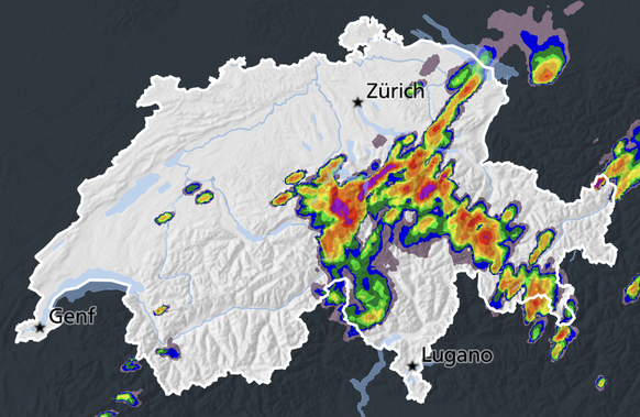 Gewitter Radar 26.6.25 16 Uhr