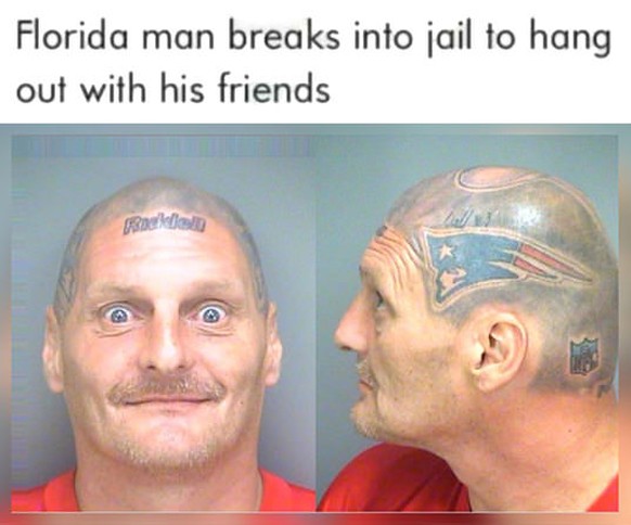 «Mann aus Florida bricht in Gefängnis ein, um mit seinen Freunden zu chillen.»