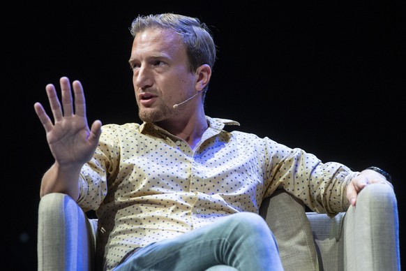 Stefan Buesser, Comedian und Moderator, spricht an der Podiumsdiskussion ueber den Film &quot;Unerhoert!&quot; in der Samsung Hall in Zuerich, aufgenommen am Freitag, 23. Oktober 2020. KEYSTONE/Ennio  ...