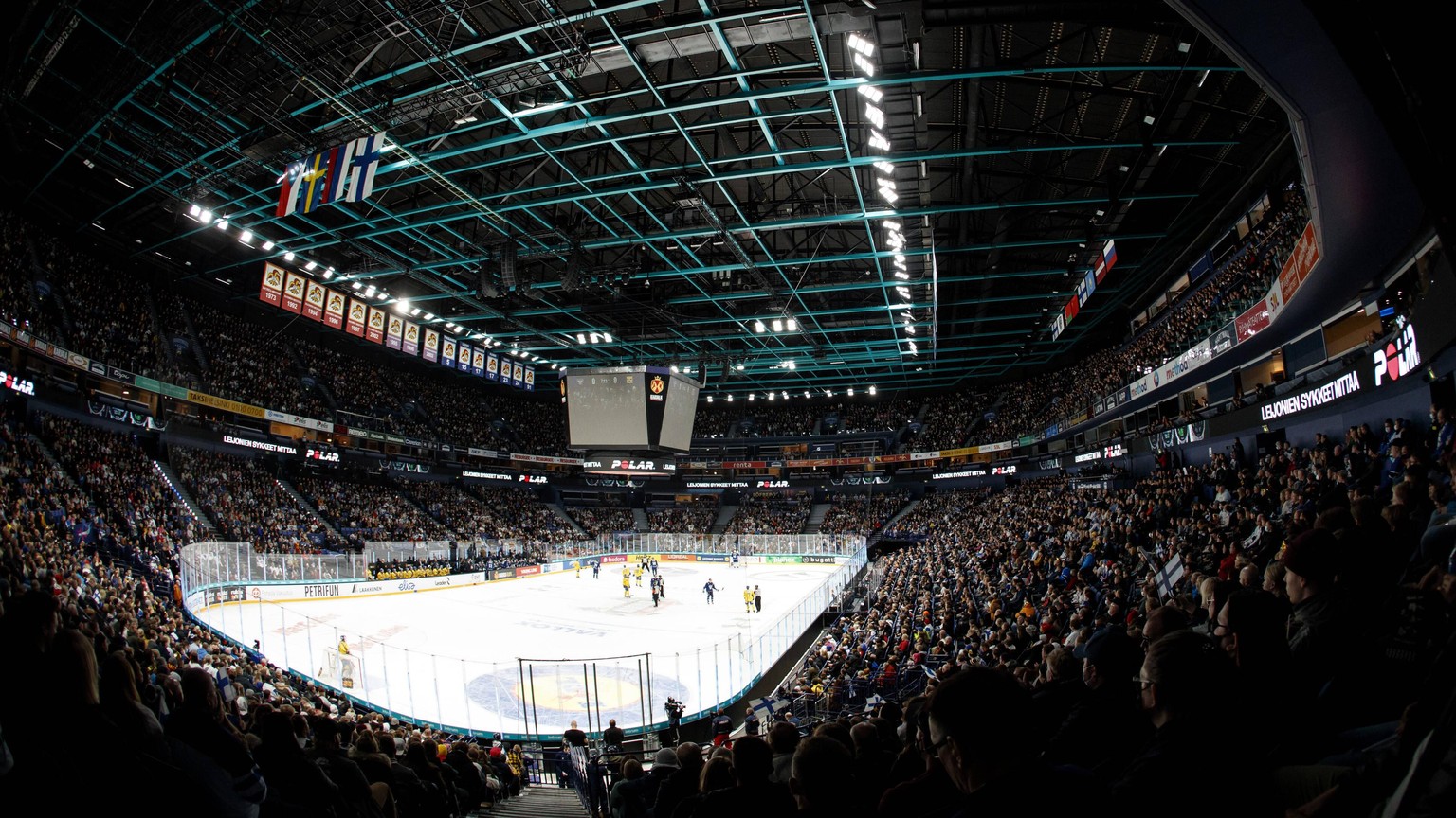 Inside view of arena during their Ice hockey, Eishockey Karjala tournament match between Finland and Sweden at the Hartwall Arena on 14 November 2021 in Helsinki, Finland. (Tomi Hänninen/Newspix24) PU ...