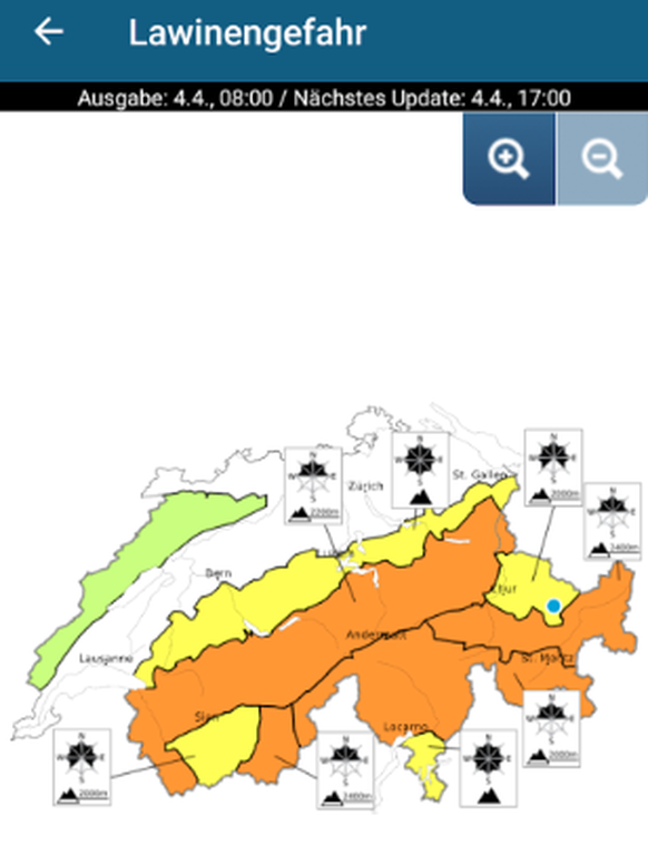 Screenshot White Risk app
