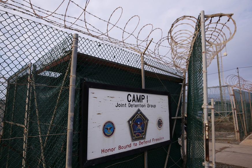 A sign identifies Joint Task Force Guantanamo&#039;s closed down Camp I at the U.S. Naval Base in Guantanamo Bay, Cuba March 22, 2016. REUTERS/Lucas Jackson/File Photo