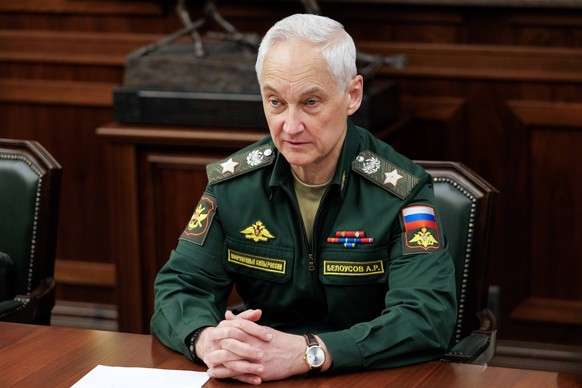 RUSSIA, MOSCOW - JULY 31, 2025: Russia s Defence Minister Andrei Belousov during a meeting with Laos Defence Minister Lt Gen Khamlieng Outhakaysone Moscow Russia PUBLICATIONxINxGERxSUIxAUTxONLY - ZUMA ...