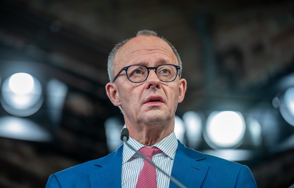 17.12.2024, Berlin: Friedrich Merz, CDU-Bundesvorsitzender und CDU/CSU-Fraktionsvorsitzender im Bundestag, spricht bei der Vorstellung des gemeinsamen Wahlprogramms f