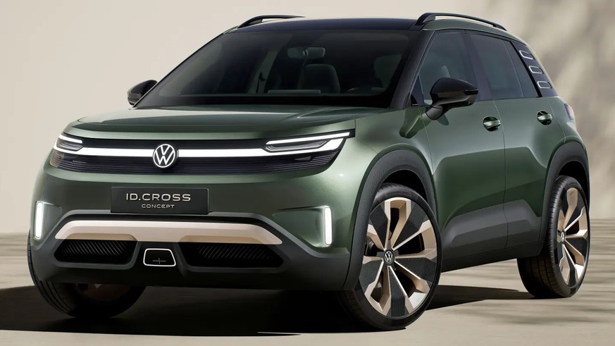 Der VW ID. Cross ist nur 4,16 Meter lang, 12 cm kürzer als der aktuelle Golf, bietet aber viel Platz im Innenraum.