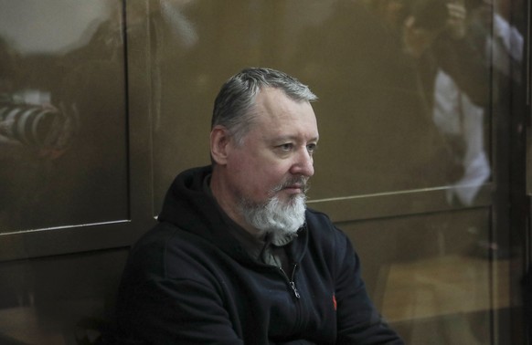 epaselect epa11103241 The former first Minister of Defense of the Donetsk People Republic DPR Igor Strelkov (Girkin), accused of public calls for extremism, attends a verdict announcement at the Mosco ...