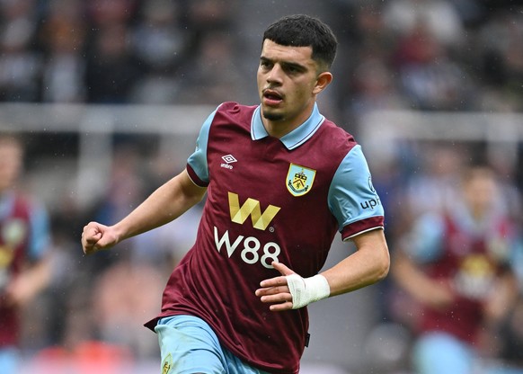 Newcastle United v Burnley FC - Premier League Zeki Amdouni of Burnley running during the Premier League match between Newcastle United and Burnley FC at St. James Park on September 30, 2023 in Newcas ...