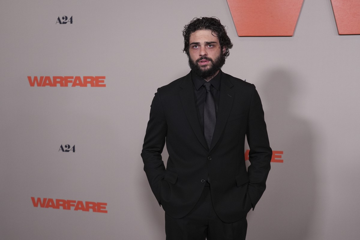 Noah Centineo arrives at the premiere of "Warfare" on Thursday, March 27, 2025, at the DGA Theater in Los Angeles. (AP Photo/Chris Pizzello)
Noah Centineo