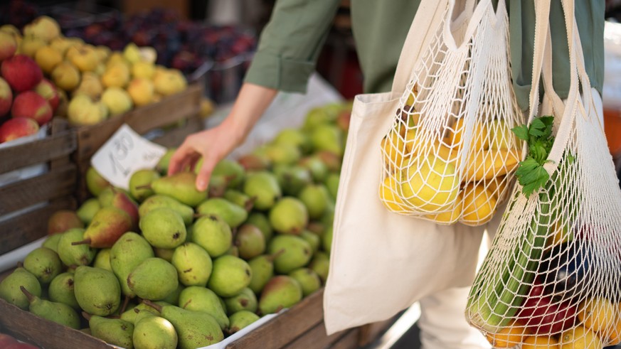 Einkaufen, nachhaltig, shoppen, Gemüse, Früchte, vegan, Markt,